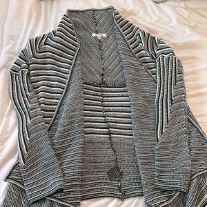 striped cardigan